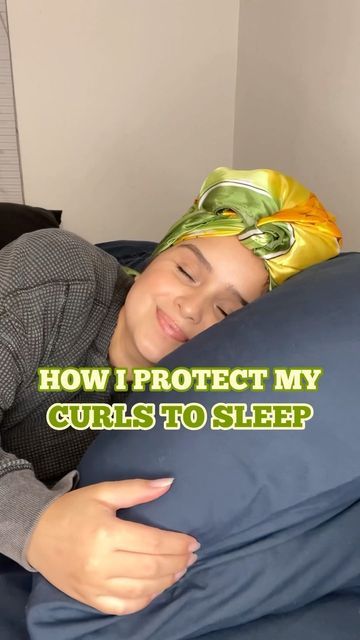 Tying A Silk Scarf For Sleep, How To Tie Hair Scarf Head Wraps For Sleeping, Silk Scarf Protective Hairstyle, Sleep Scarf How To, Silk Scarf To Protect Hair, How To Tie A Head Scarf For Sleeping, Protective Sleep Hairstyles Curls, Silk Hair Scarf Sleep, How To Protect Curly Hair While Sleeping