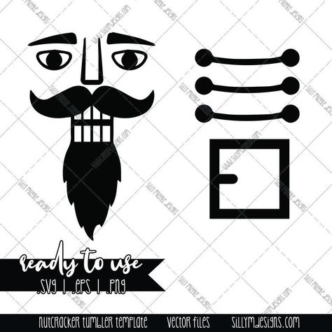 Nutcracker Template, Free Svg Files For Silhouette, Nutcracker Tumbler, Tumbler Svg, Nutcracker Decor, Nutcracker Christmas Decorations, Christmas Cup, Xmas Diy, Free Svg Files