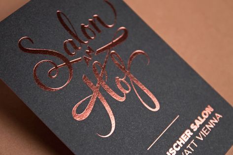 Showcase of Creative Print Designs with Hot Foil Stamping Foil Business Cards, Business Cards Layout, Hot Foil Stamping, Luxury Business Cards, Park Hyatt, Letterpress Cards, Gold Foil Print, Metallic Prints, Foil Cards