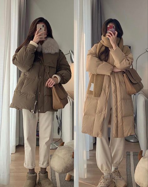 Ulzzang Winter Fashion, Winter Kdrama Outfits, Winter Zoo Outfit, Winter Outfits In Korea, Korean Style Winter Outfits, Korean Cold Outfits, Korea Winter Outfit, Korea Fashion Winter, Winter Beanie Outfit