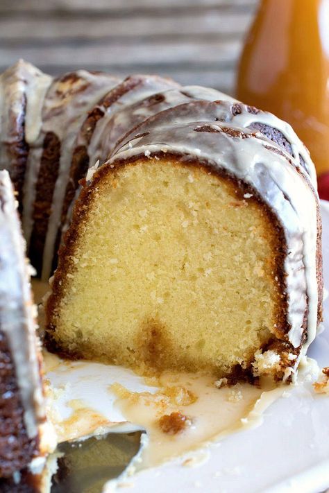 Apple Cider Poke Pound Cake - A Family Feast Easy Dessert Recipies, Orange Juice Pound Cake, Apple Cider Pound Cake, Cider Drink Recipes, Apple Poke Cake, Southern Pound Cake, Autumn Treats, Almond Pound Cakes, Sour Cream Pound Cake