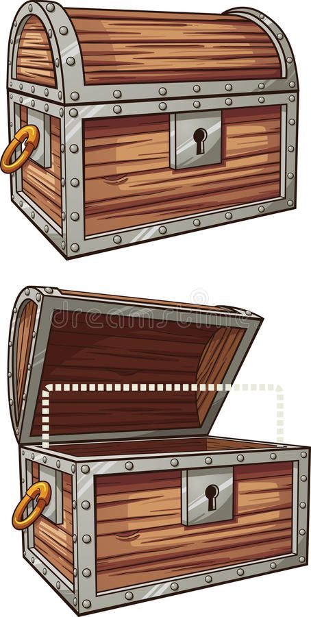 Treasure chest. Cartoon treasure chest. Vector clip art illustration with simple gradients. Each element on a separate layer royalty free illustration Cartoon Treasure Chest, Pirate Treasure Chest, Zestaw Ikon, Spaceship Interior, Really Cool Drawings, Dollhouse Printables, Kids Interior Room, Kids Interior, Treasure Boxes