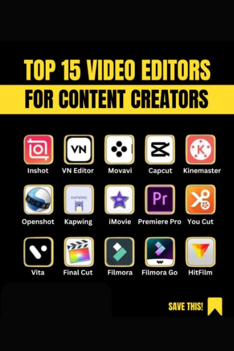 Top 15 Video Editing Apps For Content Creators | Ai Tools Free Video Editing Apps For Youtube, Video Editing Apps For Youtube, Editing Apps For Youtube, Apps For Content Creators, Free Video Editing Apps, Youtube Business, Graphic Design Tutorials Learning, Tools List, Youtube Success