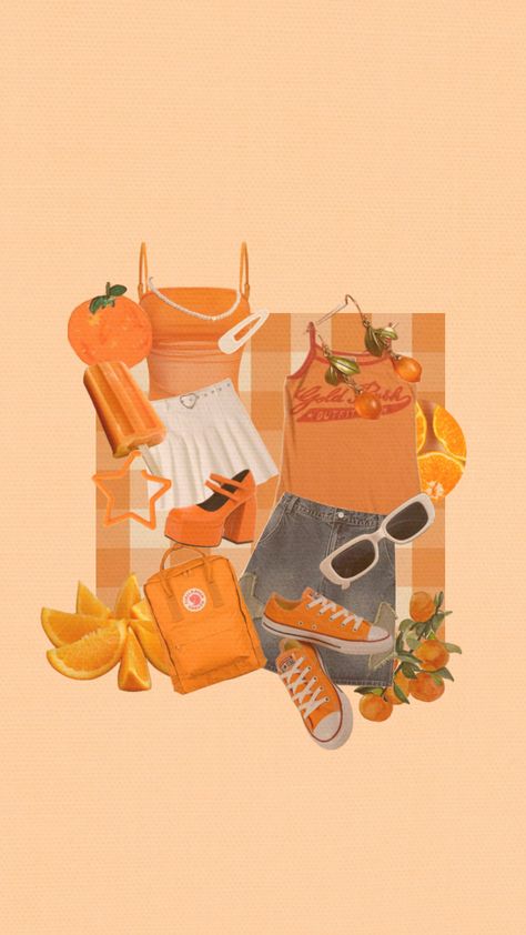 Orange outfit #orange #aesthetic #fruit #outfit #cutefit #ootd Orange Aesthetic Fruit, Fruit Outfit, Aesthetic Fruit, Orange Outfit, Orange Aesthetic, Ootd, Fruit, Orange