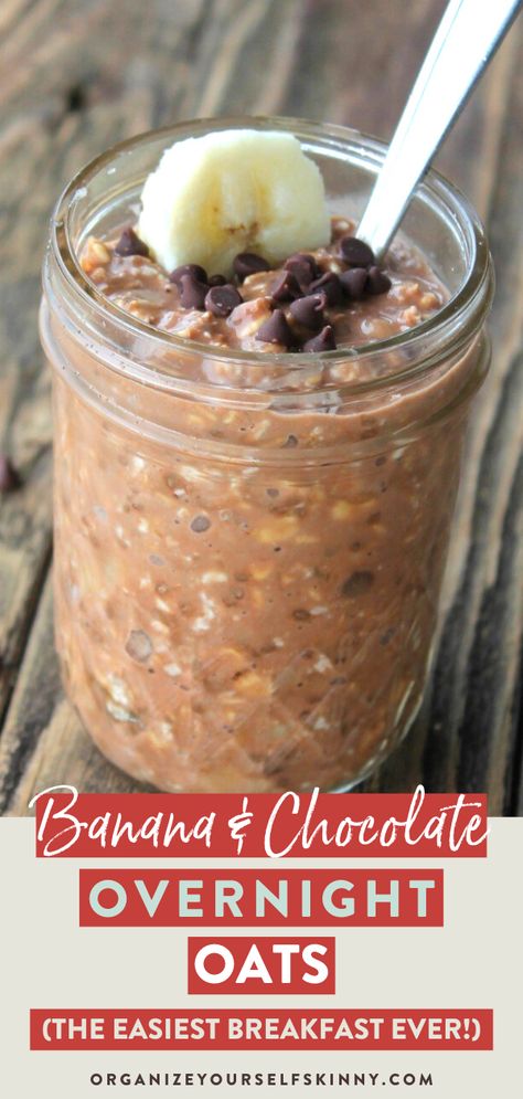 Chocolate Overnight Oats Recipe, Overnight Oats Chocolate, Overnight Oats Healthy Clean Eating, Prep Breakfast Ideas, Oats Diet, Low Calorie Overnight Oats, Meal Prep Breakfast Ideas, Make Ahead Breakfasts, Oats In A Jar