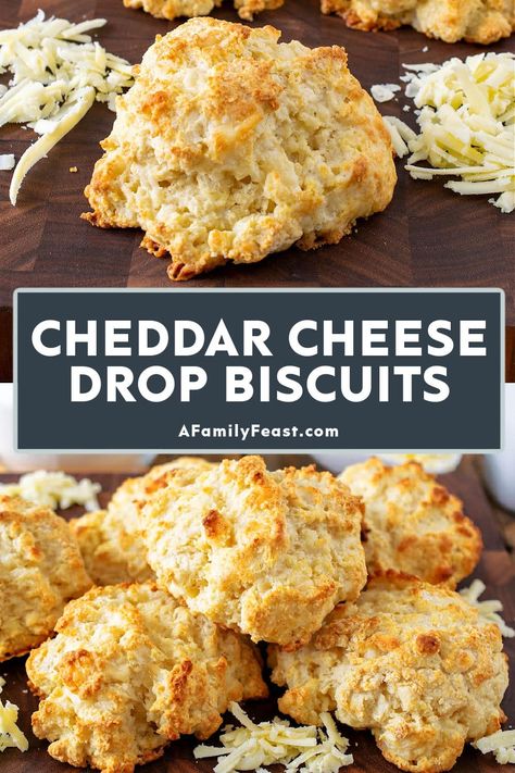 Cheddar Drop Biscuits, Jelly Salad, Cheddar Biscuit, Cheddar Cheese Recipes, Baking Techniques, Future Chef, Tasty Bread Recipe, Scratch Recipes, Potluck Party