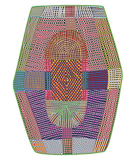 Freaky rug by Bertjan Pot | sightunseen.com Hatch Pattern, Tapis Design, Design Textile, Design Del Prodotto, Arte Popular, Carpet Design, Christian Lacroix, Carpet Runner, Neon Colors