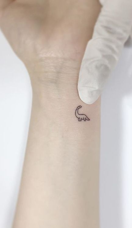 Playground Tattoo, Dinosaur Tattoos, Small Girl Tattoos, Inspiration Tattoos, Small Meaningful Tattoos, Cat Tattoos, Disney Tattoo, Initial Tattoo, Small Tattoo Ideas