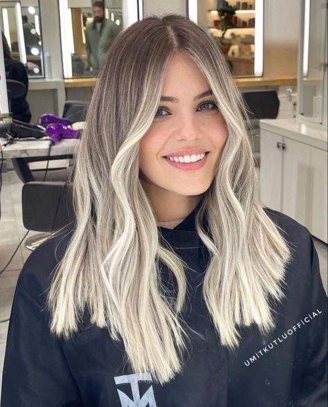 Purple Blonde Hair, Blonde Hair With Roots, Summer Blonde Hair, Blonde Hair Transformations, Summer Blonde, Real Hair Extensions, Ombre Hair Blonde, Brunette Hair With Highlights, Dyed Blonde Hair