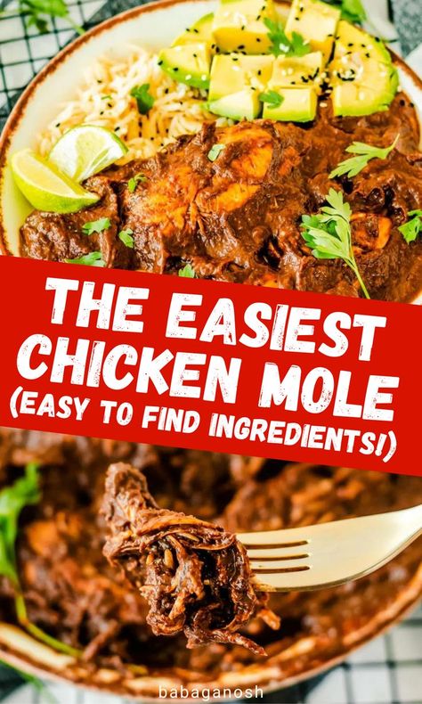 Authentic Mexican Mole Recipe, Pollo Recipes Mexican Chicken, Chicken Mole Instant Pot, Simple Dinner Recipes Mexican, Chicken Mole Casserole, Mexican Food Chicken Recipes, Mole Dinner Ideas, Latino Chicken Recipes, Best Mole Recipe