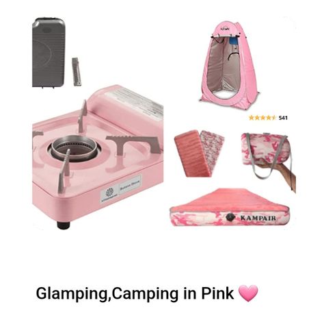 these camping or glamping essentials come in pink that even barbie would be so jealous. #camping #glamping #pink Pink Camping Aesthetic, Girly Camping, Pink Camping, Glamping Essentials, Glam Camping, Camping Necessities, Camping Needs, Pink Things, Camper Living