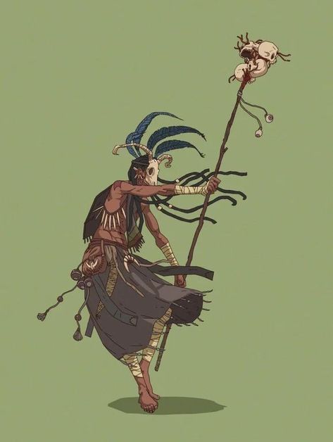 Witch Doctor Art, Drawing Of A Witch, Dnd Druid, Larp Ideas, Witch Characters, Arte Peculiar, Witch Doctor, Drawing Simple, Dungeons And Dragons Characters