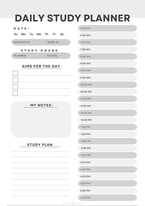 The Daily Study Planner includes: 2 different daily study planner formats, a study schedule (from 5 a.m. to 10 p.m.), and notes. Ideal for organising students' hectic lives! All pages are printable in A4 size. Study Schedule Printable, Daily Study Planner, Cute Daily Planner, Basic Science, Daily Routine Planner, Study Planner Printable, Schedule Printable, Planner Essential, Study Schedule