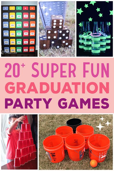 Grade 6 Graduation Party Ideas, Fun High School Games, Graduation Party Outdoor Games, Graduation Games Party Activities, Graduation Activity Ideas, Graduation Party Crafts, Games For Farewell Party In School, Activities For Graduation Party, Farewell Games Ideas For Seniors