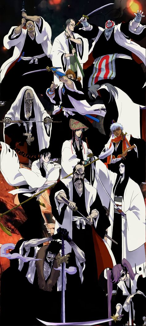 Yamato Bleach Bankai, Bleach Captains Wallpapers, Bleach All Characters Wallpaper, Gotei 13 Wallpaper, Bleach Gotei 13 Captains, Bleach All Characters, First Gotei 13, Old Gotei 13, Original Gotei 13