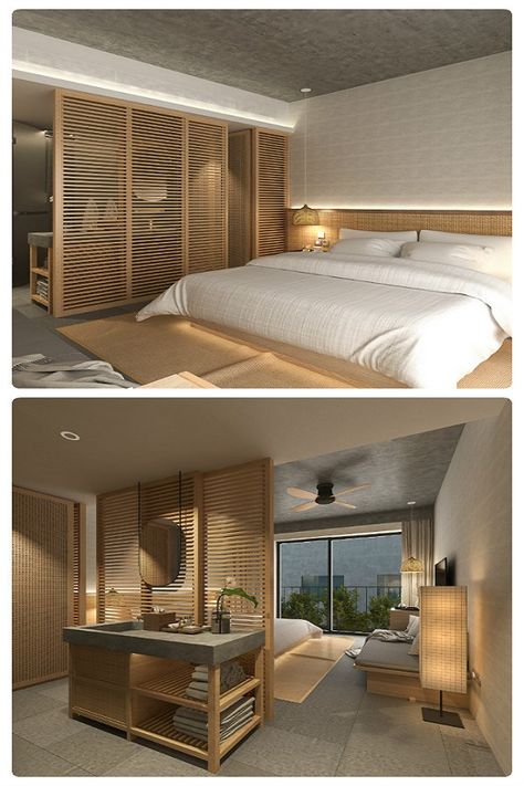 New Hotel Room Design, White Hotel Room Design, Budget Hotel Room Design Small Spaces, Interior Design Hotel Room, Villa Room Design, Small Hotel Room Interior Design, Hotel Guest Room Design, Small Hotel Ideas, Japandi Hotel Room