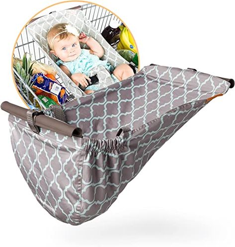 Amazon.com: Binxy Baby Shopping Cart Hammock for Infants and Toddlers, Cart Seats for Babies, for All Car Seat Models, Grocery Cart Hammock for Baby, Capacity of up to 50 lbs, Gray and Aqua : Baby Cart Cover For Baby, Shopping Cart Hammock, Baby Shopping Cart, Baby Hammock, Baby Shopping, Grocery Cart, Shopping Cart Cover, Highchair Cover, Cart Cover