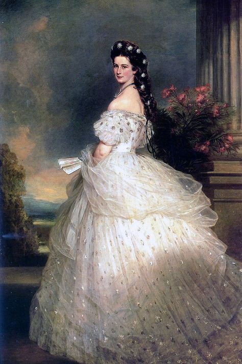 Franz Xaver Winterhalter, Era Victoria, Victorian Paintings, Dress Painting, Cross Paintings, Victorian Art, Historical Art, Old Paintings, Gala Dresses