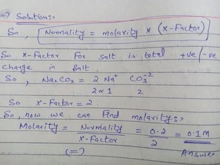 A ) 0.1 M , B ) 0.2 M , C ) 0.3 M , D ) None of these , Correct Answer : - A ) 0.1 M , Solution : - 2 ) The equivalent weight of a certain trivalent element is 20 . Molecular weight of its oxide is : - A ) 150 , B ) 168 , C ) 189 , D ) None of these , Correct Answer : - Molecular Mass, Test Quiz, University Admissions, Past Papers, Chemistry, Programming