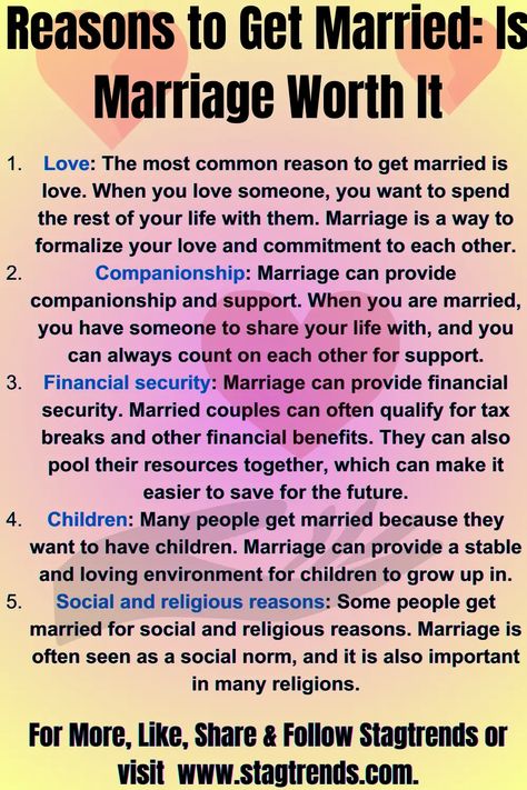 Reasons to Get Married: Is Marriage Worth It Reasons To Get Married, Romantic Questions, Love And Care, Marriage Is, When You Love, Loving Someone, Married Couple, Two People, Worth It