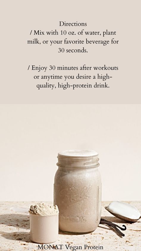 Monat Protein, Monat Vegan Protein, Diy Vegan Protein Powder, Vegetarian Collagen Sources, Monat Greens Powder, High Protein Drinks, Plant Protein Powder, Vegan Protein Powder, Animal Protein