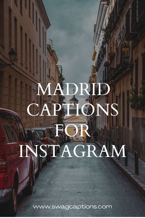 Capture the vibrant spirit of Madrid with these captivating captions for your Instagram posts! From the lively streets of Puerta del Sol to the regal beauty of the Royal Palace, Madrid offers endless inspiration. Unleash your inner wanderlust as you explore the bustling markets, savor delectable tapas, and immerse yourself in the rich history and culture of this enchanting city. #ExploreMadrid #CityOfWonders #WanderlustVibes #TapasAndSangria #CulturalHeritage #UnforgettableMemories Palace Captions Instagram, Madrid Captions Instagram, Spain Instagram Captions, Madrid Instagram Pictures, Madrid Quotes, Royal Palace Madrid, Madrid Spain Aesthetic, Night Out Captions, Madrid Derby