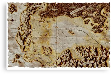 Old folded map of AlagaÃ«sia Canvas Print The Inheritance Cycle, Inheritance Cycle, Folded Maps, Christopher Paolini, Hoodies Stickers, Laptop Skin Design, Old Maps, Fictional World, Glossier Stickers