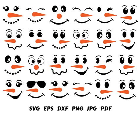 Free Snowman Faces to Print - Search Snowman Cricut, Printable Snowman Faces, Draw Christmas, Svg Snowman, Snowman Svg, Snowman Png, Printable Snowman, Snowman Clipart, Funny Snowman