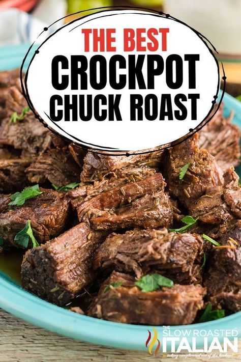 Easy Beef Slow Cooker Recipes, How To Cook Chuck Roast In Crock Pot, Beef Chuck Pot Roast Recipes Crockpot, Chuck Roast Recipes Stove, Boneless Chuck Roast Recipes, Beef Roast Crockpot Recipes, Crockpot Chuck Roast, Chuck Pot Roast, Roast Crockpot Recipes