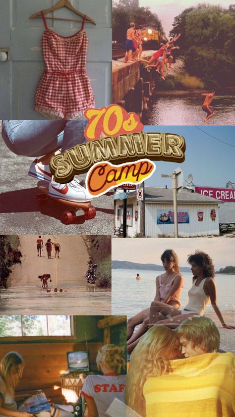 #1970ssummercamp #summercamp #1970s #summer #1970 70s Summer Camp, Adult Summer Camp, 1970s Summer, Summer Camp Aesthetic, Camp Aesthetic, Summer Camp Themes, 70s Summer, Camping Aesthetic, Camping Theme