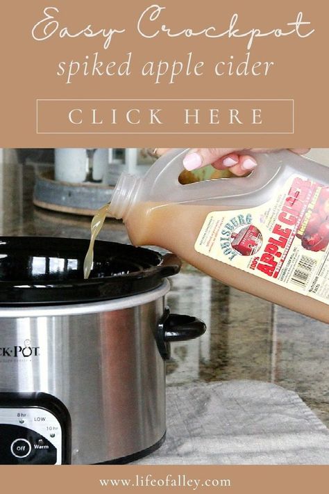 Warm up with this easy crockpot apple cider recipe, perfect for fall gatherings. This spiked hot apple cider recipe blends apples, spices, and a touch of alcohol, creating a comforting and festive drink. Ideal for entertaining or enjoying on a chilly evening. Spiked Hot Apple Cider Recipe, Hot Caramel Apple Cider Recipe, Apple Cider Drinks Alcohol, Apple Pie Drink Alcohol, Cider Alcohol Drinks, Spiked Hot Apple Cider, Apple Cider Alcohol, Spiked Cider Recipes, Hot Cider Recipes