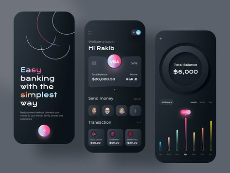 Banking App Design, App Mobile Design, Banking App Ui, App Themes, Finance Design, Ui Ux Design Trends, Application Ui Design, App Design Layout, App Promotion