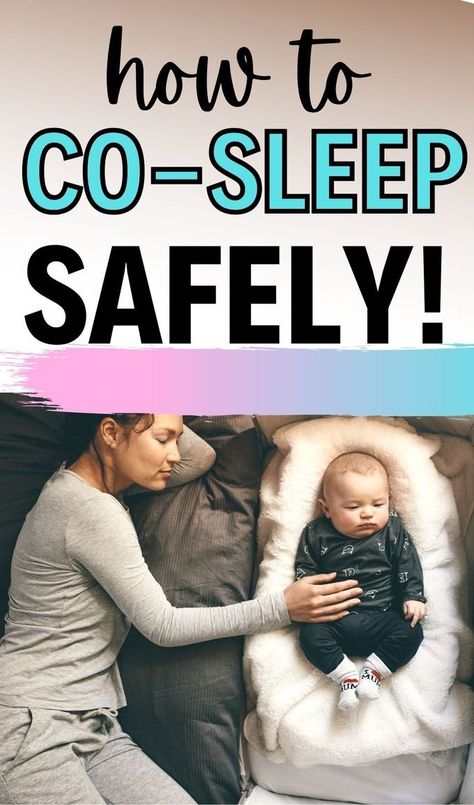 New mom and her baby co-sleeping safely. Co Sleeping With Baby, Baby Prep Checklist, Cosleeping Bedroom, Baby Sleeping Temperature, Baby Sleeping Bag Pattern, Safe Co Sleeping, Baby Co Sleeper, Cosleeping Bed, Family Bed