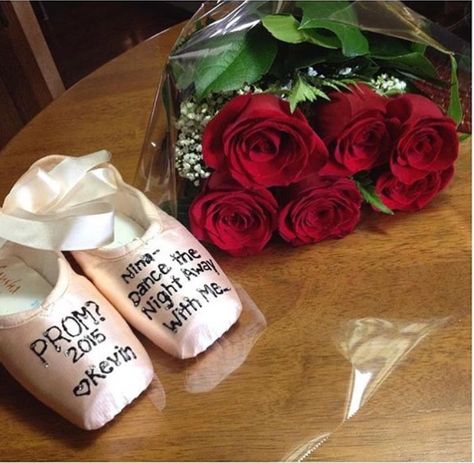 Promposal Ideas For Dancers, Dancer Promposal Ideas, Homecoming Proposal Ideas For Dancers, Dance Hoco Proposals, Proposal Ideas Disney, Hogwarts Brief, Formal Proposals, Dance Proposals, Promposal Ideas