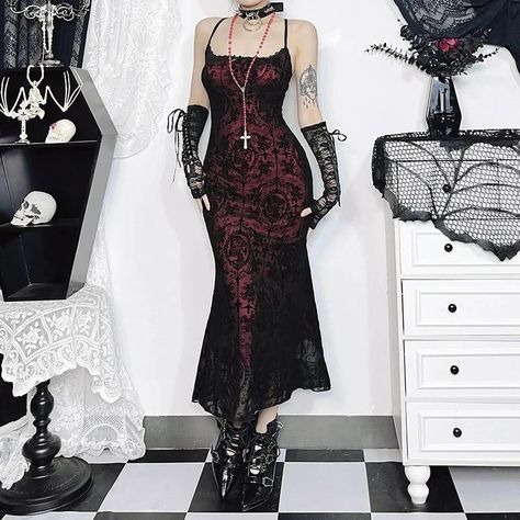 1-10 Which dress fits your style? Get them at rockndollstore.com. 🦇🖤🦇 🦇FREE SHIPPING Worldwide🦇 . . . #gothclothes #altgoth #alternativelook #goth #gothic #gothgirl #alternativestyles #gothootd #fashionideas #gothaesthetic #gothfashion #darkfashion #gothlife #gothvibes #ootd #altfashion #gothbabe #gothmodel #gothstyle #black #metal #metalgirl #gothicstyle #metalheadgirl #outfitinspo #gothicfashion #outfitinspiration #metalchick #gothgrunge #gothicgirl Alt Dresses, Alt Dress, Gothic Party, Elegant Goth, Slip Dress Black, Dress Weights, Style Gothic, Victorian Goth, Elegant Gothic