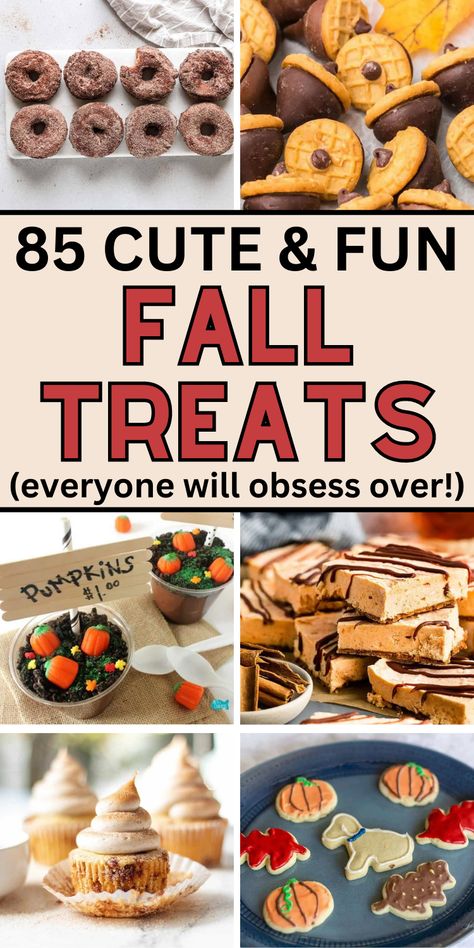 fall treats for coworkers Fall Class Party Treats, Fall Baking Activities For Kids, Easy Fall Deserts For A Party, Treats To Share At Work, Creative Fall Food Ideas, Autumn Bake Sale Ideas, Fall Camping Treats, Fall Dessert Treats, Book Club Treats Desserts