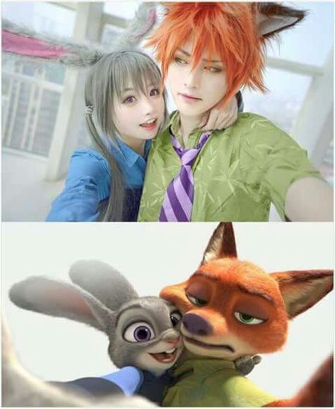 Nick Wilde Zootopia, Zootopia Cosplay, Cosplay Couple, Belle Cosplay, Nick And Judy, Nick Wilde, Cartoon As Anime, Judy Hopps, Epic Cosplay