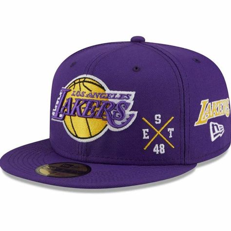 Lakers Bedroom, Airforce Custom, Lakers Cap, Lakers Hat, Custom Fitted Hats, Swag Hats, Dope Hats, Image Swag, Cap Mens