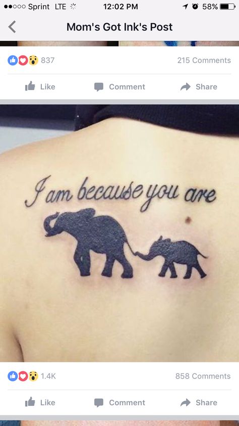 Baby Elephant Tattoo, Tattoo Ideas For Moms, Carcase Iphone, Mother Son Tattoos, Mom Daughter Tattoos, Themed Tattoos, 16 Tattoo, Tattoo Diy, Mommy Tattoos