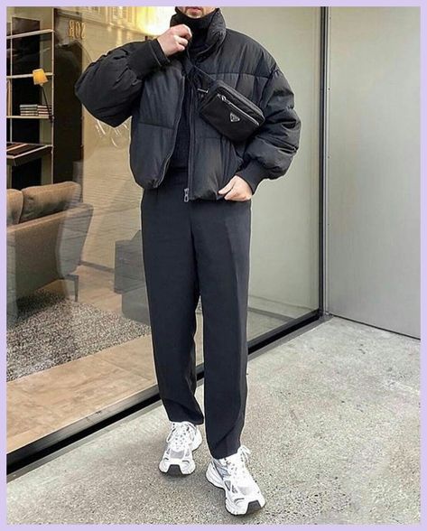 Hot Winter Outfits, Winter Outfits Men Streetwear, Korean Street Fashion Men, Spiritual Fashion, Outfits Men Streetwear, Classy Outfits Men, Japan Outfit, Mens Fashion Wear, Men Stylish Dress