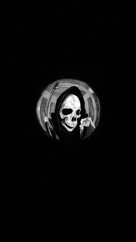 Grim Reaper Wallpaper Aesthetic, Skull Wallpaper Iphone, Halloween Phone Wallpaper, Black Skulls Wallpaper, Profil Facebook, Not Human, Grim Reaper Art, Paper Halloween, Gothic Wallpaper