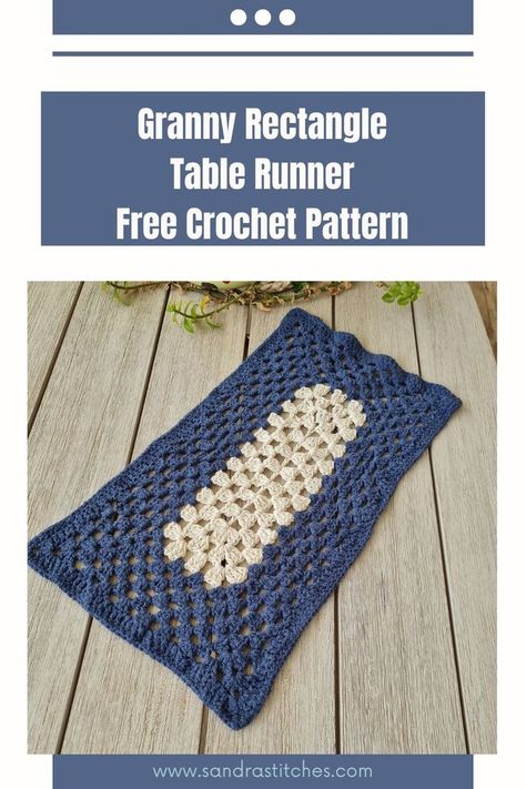 granny rectangle table runner Rectangle Crochet Doily Pattern Free, Crochet Tablecloth Pattern Free Rectangle, Table Runners Free Patterns, Crochet Table Runners, Granny Rectangle, Placemat Diy, Diy Table Runner, Table Runner Crochet, Crochet Table Cloth