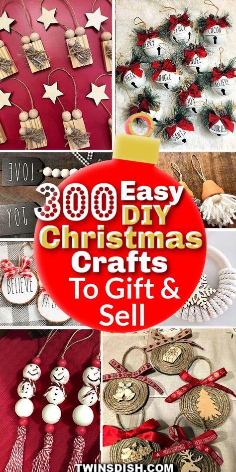 Natal, Diy Christmas Decor To Sell, School Christmas Fair Ideas, Holiday Crafts Christmas Diy Gifts, Chrismass Decore Ideas Diy, Christmas Gifts For Kids To Make, Easy Diy Ornaments Christmas, Handmade Christmas Tree Decorations, Crafts To Sell At Craft Fair