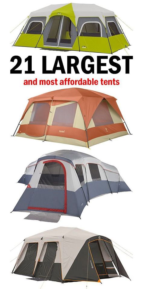 Large family camping tents that are very affordable. #camping #familycamping #campingtents Large Family Camping, Uk Campsites, Best Family Tent, Zelt Camping, Tenda Camping, Best Tents For Camping, Tent Campers, Family Tent Camping, Cabin Tent