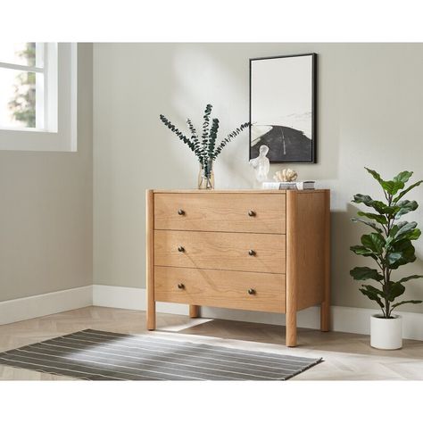 Foundry Select 3 Drawers Accent Chest | Wayfair.ca Chest For Bedroom, Dresser Wood, Small Dresser, 3 Drawer Dresser, Accent Chest, Wood Dresser, Bedroom Furniture Dresser, Elegant Home, Bedroom Dressers