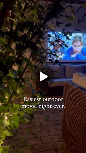 Abby Kulp  DIY | DESIGN on Instagram: "Your answer to the easiest outdoor movie night that lasts all summer long.  Outdoor projector screen linked in my stories & bio. ✨  Follow along @abby_roadhome for more DIY & Design inspo.   #outdoorliving #movienight #familytime #datenight" Outdoor Projector Ideas, Movie Projector Outdoor, Diy Projector Screen, Outdoor Projector Screen, Outdoor Movie Night, Diy Projector, Backyard Movie Nights, Outdoor Projector, Backyard Movie