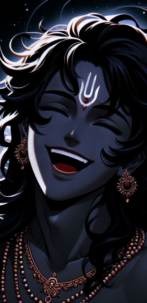 Indian Gods Wallpaper, Shri Krishna Aesthetic, Krishna Anime Wallpaper, Krishna Face Painting, Aesthetic Krishna Wallpaper, Krishna Anime Art, Dark Krishna, Krishna Black Wallpaper, Aesthetic Wallpaper For Boys