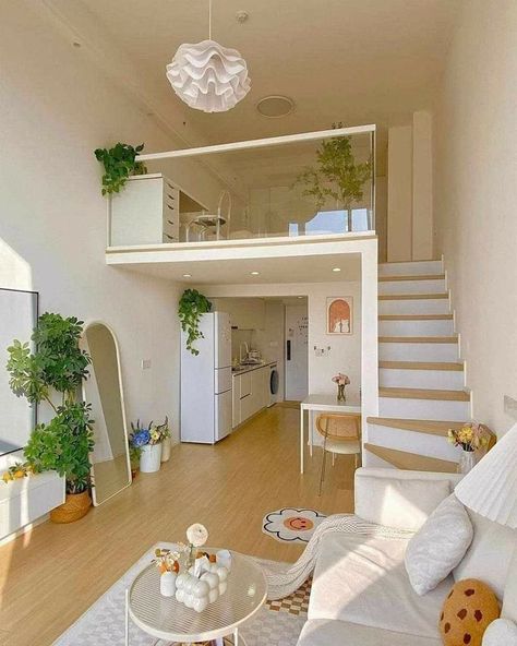 Loft House Design, Minimalist Apartment Style, Tiny House Loft, Dream Apartment Decor, Room Redesign, Loft House, Small Room Design, Dream House Rooms, Apartment Style