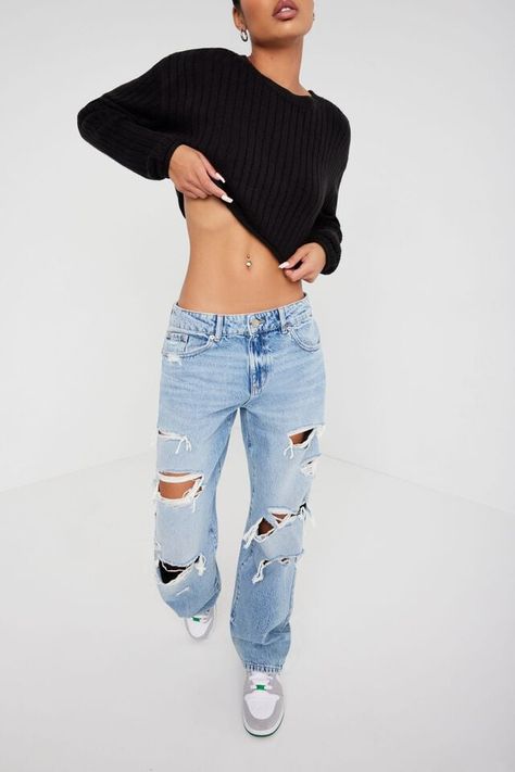 Low Rise Ripped Jeans, Slouchy Jeans, Enough Said, All Jeans, Ripped Jean, Ripped Jeans, Straight Jeans, Denim Women, Cali