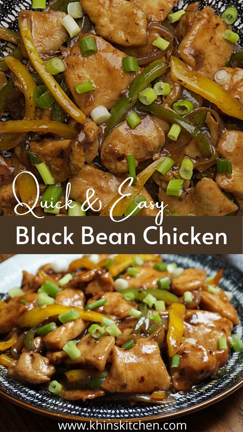 Peasant Recipes Food, Chicken Black Bean Sauce, Chicken Black Bean Sauce Chinese, Chicken In Black Bean Sauce Chinese, Chicken In Black Bean Sauce Recipes, Recipes With Black Bean Sauce, Black Bean Sauce Stir Fry, Black Bean Chicken Recipes, Chicken With Black Bean Sauce